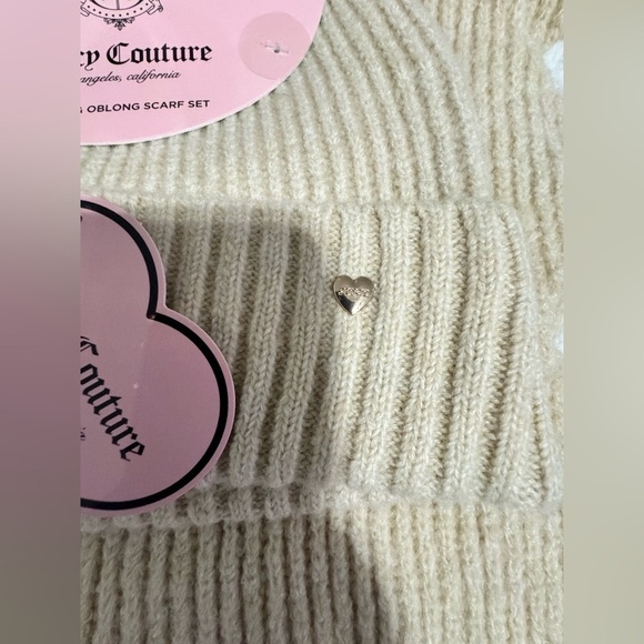 Juicy Couture Beige Knit Beanie and Scarf Set main image 6